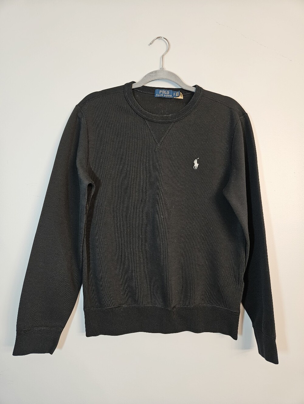 Polo Ralph Lauren Pony Sweatshirt Size S Black Crew Neck Pullover